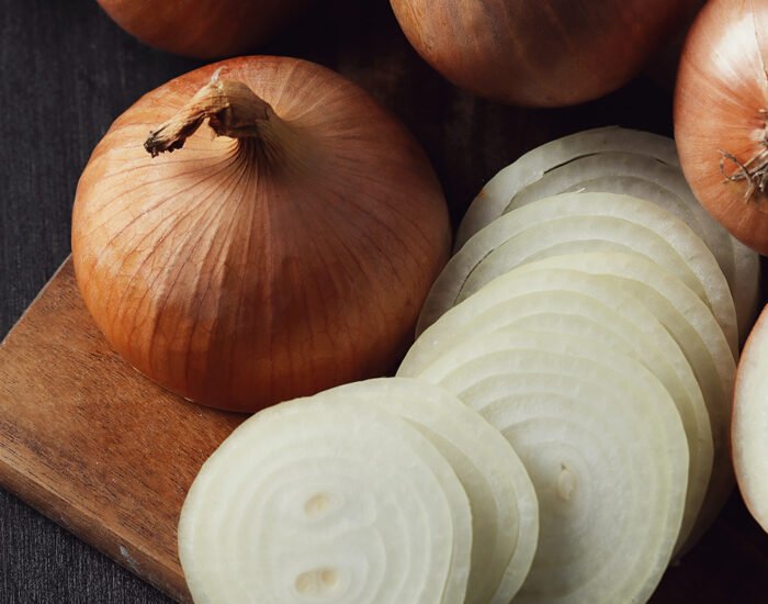 Food ingredient. Onion on the table